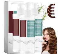 Acondicionador sin enjuague con queratina, Leave-In Plus Keratin, Acondicionador sin enjuague, Acondici onador humectante Native, Repara y protege continuamente el cabello dañado (3 botellas)