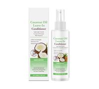 Acondicionador sin enjuague de aceite de coco, desenredante e hidratante con vitamina E, protege contra las puntas abiertas y aporta brillo.