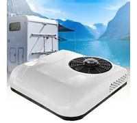 Acondicionadores De Aire Para Techo De VehíCulos Recreativos De 12V/24V, Acondicionadores De Aire Para Camiones Sin Conductos, Unidades Universales Todo En Uno Para Camiones Y Autocaravanas White-12V