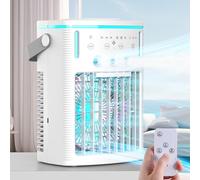 Acondicionadores de Aire portátiles 4 en 1 Unidad de Aire Acondicionado portátil con 3 velocidades de Niebla fría Luz Nocturna y Temporizador de 2 a 8 Horas Enfriador de