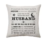 Aconesong You're Awesome Husband Gifts - Funda de cojín y funda de cojín para regalo para marido, padre, cumpleaños, día de San Valentín, 45 x 45 cm
