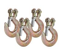 AConnet Gancho de 6,35 mm con cierre de seguridad, gancho de cabrestante de arrastre de acero forjado resistente G70, capacidad de carga de 3538 kg, apertura de 2,5 cm, apto para cadenas de 6 unidades