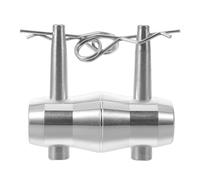 Acoplador Cónico de Bloqueo Rápido para Estructura de Escenario | Aleación de Aluminio, Sistema de Cierre Pasador, Incluye Clips Tipo R y Conector Cónico, Plata