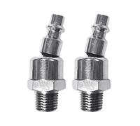 Acoplador de acero automotriz con rosca macho NPT de 1/10.2 cm, 2 piezas resistentes