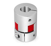 Acoplador de Acoplamiento de Eje de Ciruela, Flexible de Eje de 6mm a 8mm, Conector de Aleación de Aluminio para Servomotor Paso a Paso (D20 L30)