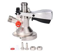 Acoplador de Barril de Cerveza Tipo A, Dispensador Cerveza Barril Rosca G5/8, Dispensador de Acoplador de Acero Inoxidable 304 con VáLvula de Alivio, Barril Beer Conector Equipo de Dispensación Grifo