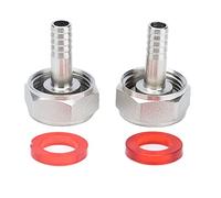 Acoplador de barril tipo americano, Conector de barril de cerveza de acero inoxidable para manguera de cerveza ID de 5/16 pulgadas, 2 uds.
