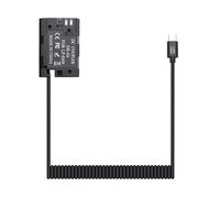 Acoplador de CC DR-E6 de 7,4 a 8,4 V, USB-C a LP-E6, adaptador de batería simulada compatible con Canon E90D 7D2 5D4 R5 R6