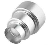 Acoplador de conducto redondo de tubo de estufa, reductor de tubo de estufa de acero inoxidable para aplicaciones de alta temperatura en instalaciones de electrodomésticos de combustión de madera
