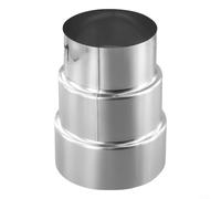 Acoplador de conducto redondo de tubo de estufa, reductor de tubo de estufa de acero inoxidable para aplicaciones de alta temperatura en instalaciones de electrodomésticos de combustión de madera