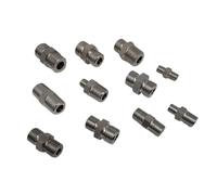 Acoplador de conector de instalación de tubería de boquilla hexagonal reductor macho métrico M8-22 de 2 piezas - acero inoxidable 304(M8x1-m12x1.25)