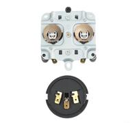 Acoplador de conexión de interruptor de control de temperatura de base de hervidor eléctrico para elaboración casera, negro, 54 x 54 mm y 52 x 52 mm
