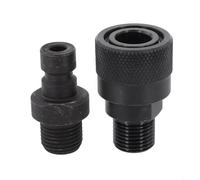 Acoplador de conexión de tubería de carbono M16 x 15 mm macho, juego de montaje rápido de acero hidráulico más maquinaria industrial