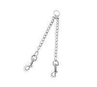 Acoplador de correa de metal doble para perro, acoplador de 2 vías, sin enredos, correas dobles para perros para 2 perros grandes, medianos y pequeños