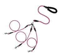 Acoplador de correa doble para perro, sin enredos, giratorio de 360°, correa doble reflectante elástica ajustable resistente, dos acopladores de correa para perro, para pasear cachorros, perros