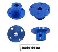 Acoplador de eje de guía de motor de acoplamiento de brida rígida de aleación de aluminio de 4 piezas de 6 mm para conector de motor de bricolaje