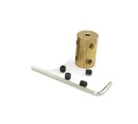 Acoplador de eje de latón, Conector de motor de 14 mm de diámetro, 22 mm de longitud y 3,17-8 mm de diámetro for modelos de barcos, automóviles y aeronaves.(6mm to 6mm)