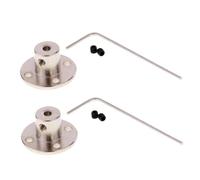 Acoplador de eje rígido brida, soporte abrazadera Collar, acoplador guía Motor, conector junta ajustable, 2 uds(6mm bore)