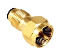 Acoplador de gas de latón para cilindro de 1 libra compatible con tanques de 5, 20, 30, 40, 50 y 100 libras, apagado automático al límite de presión