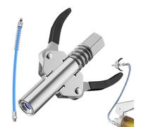Acoplador de grasa de liberación rápida, spray de grasa con doble mango, acoplador de pulverización de grasa, alcance adicional para accesorios de grasa empotrados, presiones de hasta 17,000 PSI