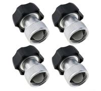 Acoplador de lavado a presión para manguera de jardín de 34 pulgadas, hecho de aleación de aluminio con rosca a prueba de fugas y filtro de impurezas para proteger dispositivos de limpieza (negro)