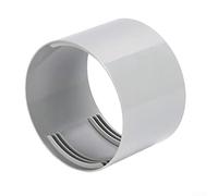 Acoplador de manguera de aire acondicionado portátil para mangueras de escape de 5.9 pulgadas, conector de doble rosca a prueba de fugas, adaptador de plástico ABS gris para instalación de ventilación