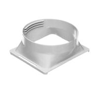 Acoplador de manguera de escape cuadrado de CA - Conector de tubo de aire acondicionado portátil ABS 18x15cm | Adaptador de salida cuadrado para sistemas de conductos de ventilación de 150 mm y 5,9 pu
