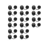 Acoplador de Montaje en Panel RJ45 de 16 Piezas, Conector Pasante LAN Ethernet de Montaje en Panel Industrial Blindado IP68 para CAT6/CAT5E/CAT5