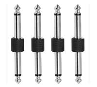 Acoplador de pedal de guitarra, conectores de pedal de efecto de guitarra, conector macho a macho para pedales de guitarra, paquete de 4 (negro)