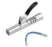 Acoplador de Pistola de Engrase Boquilla de Pistola de Grasa NPT de 1/8" 10000 PSI Pistola de Grasa Acoplador con Mangueras de 30cm para Todo Tipo de Pistolas de Grasa