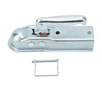 Acoplador de Remolque de Lengua Recta 50mm Conector de Bola de Enganche 3500 lb Acero Forjado Zincado para Tubo Cuadrado