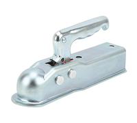 Acoplador de Remolque Recto Bola de Enganche de 50 Mm Conector Galvanizado de Acero Forjado Capacidad de Carga de 3500 LB para un Fácil Transporte