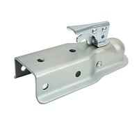 Acoplador de Remolque, Yosoo Acoplador de Remolque de Lengüeta Recta Bola de Enganche de 50 Mm Canal de 75 Mm Capacidad de Carga 3500 para Tubo Cuadrado de 75 Mm