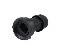 Acoplador de rosca de mamparo for montaje en panel industrial CAT6 LR20 M20 con cubierta, conector RJ45, adaptador de señal de cable LAN Ethernet(Plug,Plastic nut)