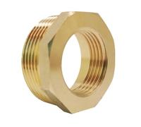 Acoplador de tubo metálico Adaptador de acoplamiento tubería con buje roscado latón, for transferencia fluidos duros (1 pieza)(BSP1/4xM22x1.5)