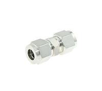 Acoplador de unión de tubo Acoplamiento de compresión casquillo ajuste igual acero inoxidable, acoplador recto cabezal doble SS304(22mm)