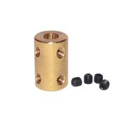Acoplador del eje del motor Acoplamiento rígido de Motor eje cobre y latón D14L22 for accionamientos mecánicos, neumáticos automotrices, conector modelo avión RC, 1 unidad(4mm x 5mm)
