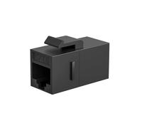 Acoplador enchufable RJ45 CAT6 Hembra a Hembra, UTP CAT6 en línea Blanco(12PCS,Black)