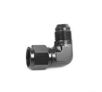 Acoplador giratorio de 90 grados AN4 macho a hembra adaptador de unión para sistemas de refrigeración automotriz - aluminio negro
