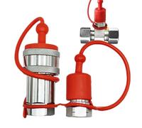 Acoplador Hidráulico,Acopladores Hidráulicos con Válvula de Bola y Cubierta Antipolvo | Accesorios De Acero Al Carbono De Alta Resistencia - para Equipo Agrícola Industria de Alta