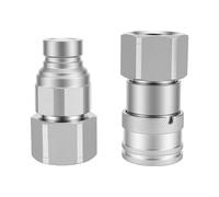 Acoplador hidráulico de cara plana NPT de 3/4 pulgadas con conector rápido de metal con tapa antipolvo para maquinaria agrícola