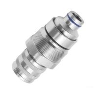 Acoplador hidráulico hembra de cara plana para 7246802 para T40647 para 4FH08F, conector de metal, tamaño estándar, color plateado, reemplazo de instalación rápida