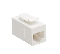 Acoplador Keystone de montaje en panel RJ45 UL Pasa a través de Keystone Cat6 UTP Blanco