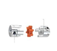 Acoplador LF de tres mandíbulas D40L78, conector de Motor paso a paso de eje Flexible de ciruela de aluminio CNC 8/10/12/12, 7/14/16/20/22mm(D40 Plum star gasket)
