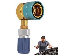 Acoplador rápido - Adaptador R1234yf a R134a, conector para manguera de refrigerante de CA | Piezas de repuesto del kit de recarga manual de A/C, kit de montaje de manguera del de aire acondic
