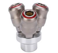 Acoplador rápido de 3 vías, rosca hembra redonda, a prueba de explosiones, autobloqueo, conector de piezas de automóvil, conexión adecuada, herramientas neumáticas, material G1 de 4 pulgadas