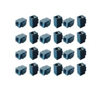 Acoplador RJ45 Cat6 UTP, Acoplador en Línea Hembra A Hembra, Conector Cat6, 24 Unidades, Azul