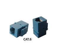 Acoplador RJ45 Cat6 UTP, Acoplador en Línea Hembra A Hembra, Conector Cat6, 24 Unidades, Negro
