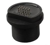 Acoplador RJ45 chapado en oro de bronce fosforado IP67 roscado | Diseño de enchufe hembra, para compatibilidad con el modelo E13, uso en exteriores, hermético, mecanismo de bloqueo seguro