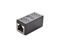 Acoplador RJ45 hembra a hembra CAT6 red Ethernet LAN extensor conector acoplador negro